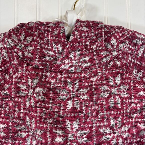 Talbots Womens Pink Hooded Sweater Size XP Winter Cozy Mature Leisure Ski Lodge - Picture 3 of 13